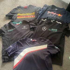 Lot of Puma T shirts. Size Medium. Mercedes-Benz BMW, Deutschland and Red Bull